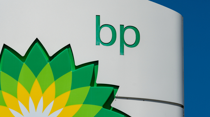 Wellington, New Zealand - March 14 2020: BP Retail Gas Station sign with blue sky in the background. BP is One of the World's Leading Integrated Oil and Gas Companies